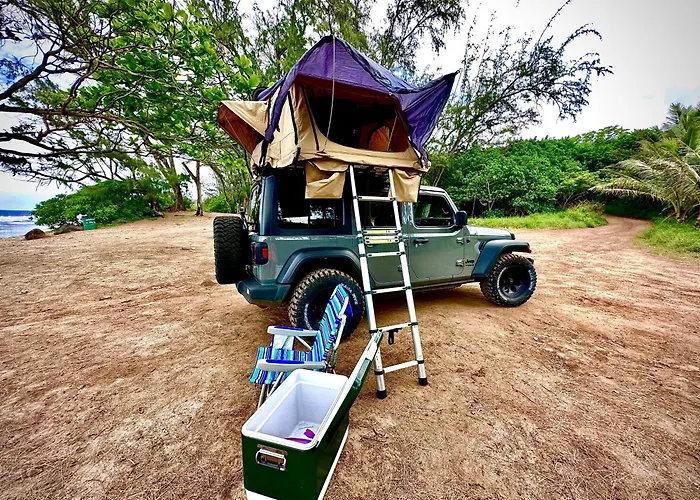 Explore Maui\'S Diverse Campgrounds And Uncover The Island\'S Beauty From Fresh Perspectives Every Day As You Journey With Aloha Glamp\'S Great Jeep Equipped With A Rooftop Tent